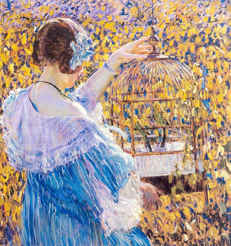 Frieseke, Frederick Carl The Birdcage oil painting picture